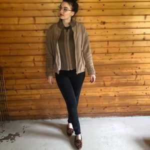 { parasol } vintage leather bomber jacket